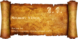Neuman Vince névjegykártya